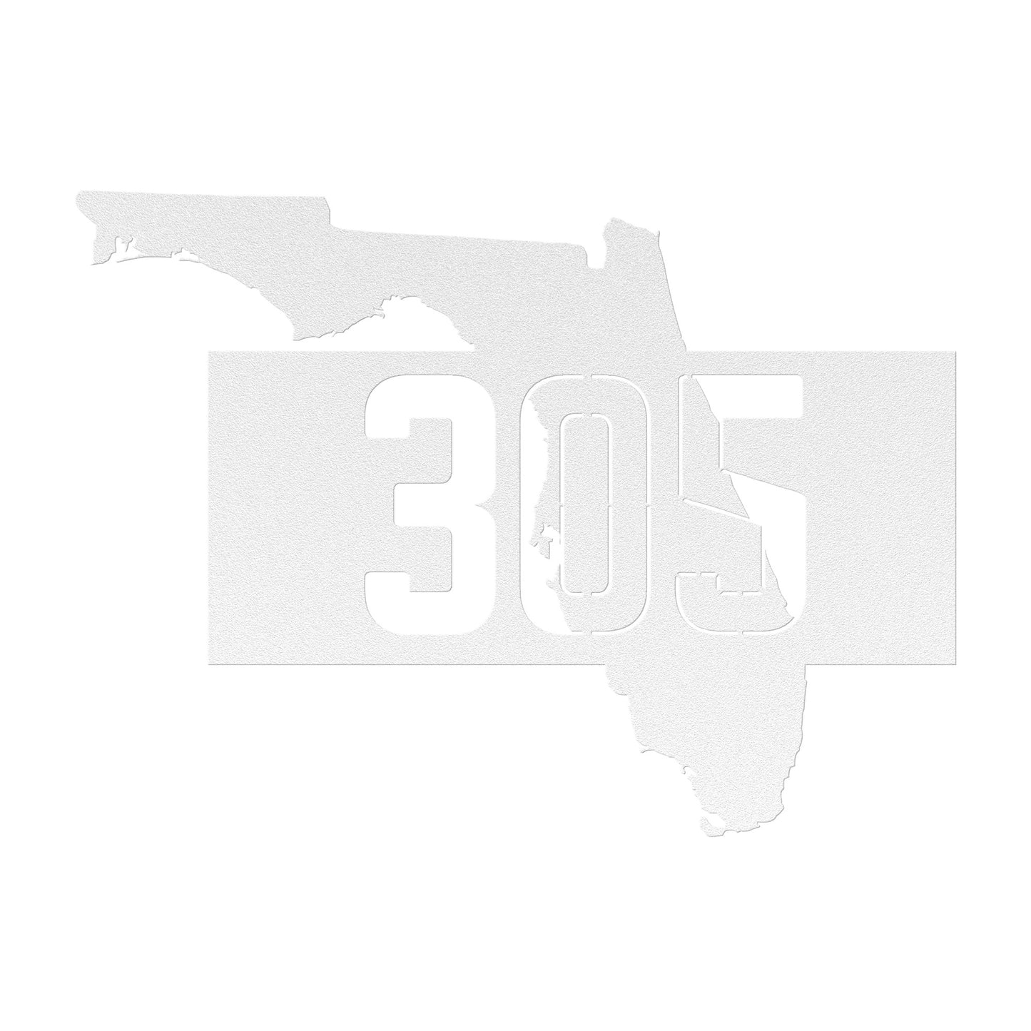 Florida Silhouette Metal Art - Area Code 305 Steel Sign - Personalized Metal Wall Decor