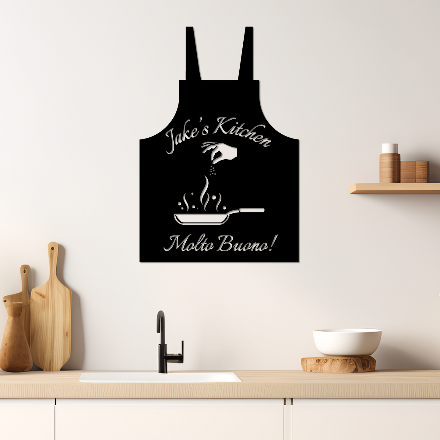 Personalized Metal Apron Sign for Kitchen
