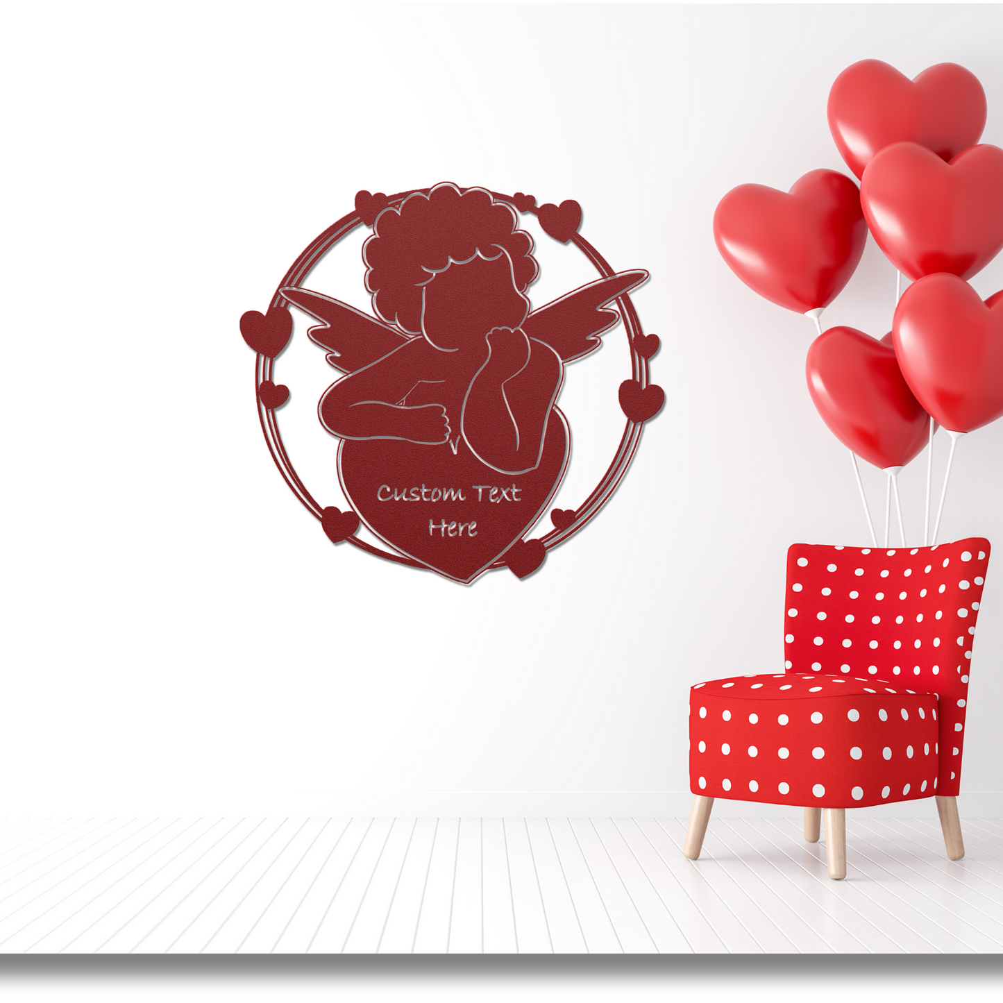 Personalized Cupid Metal Art