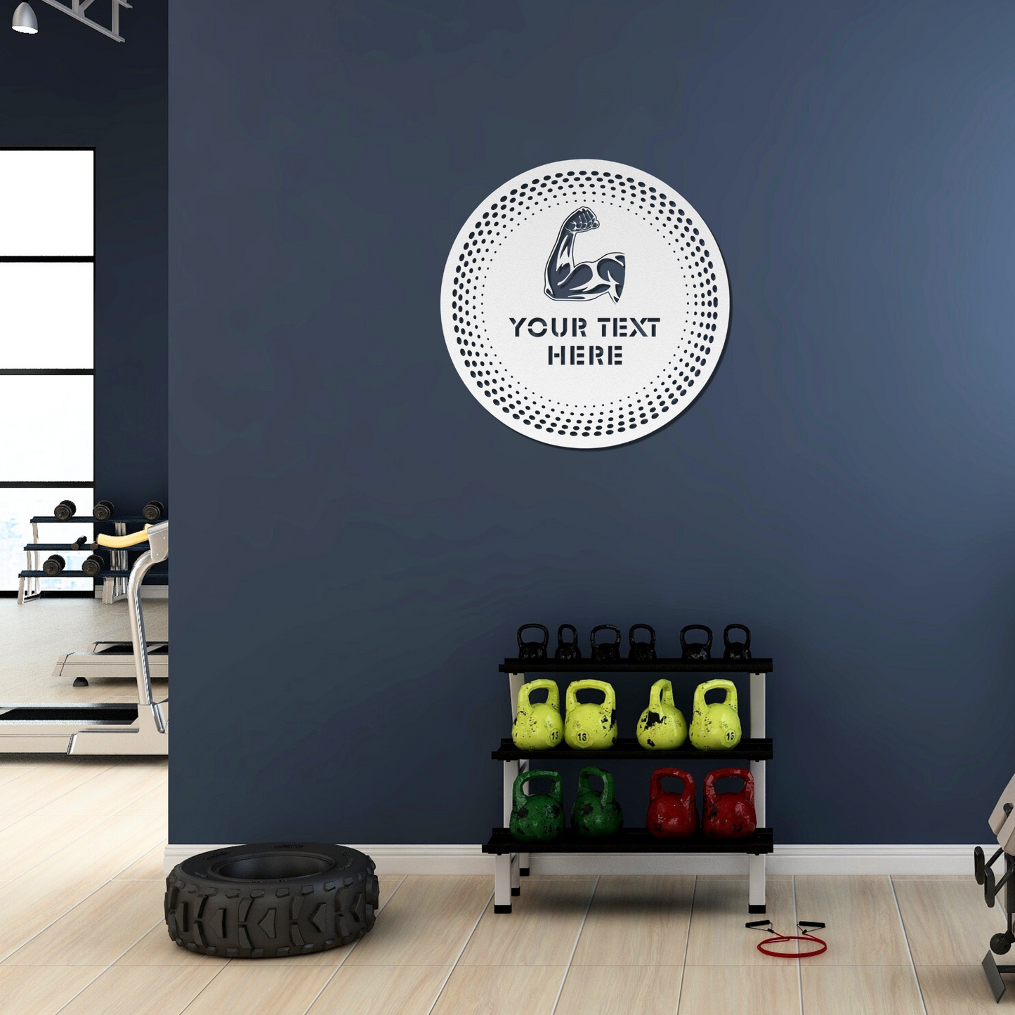 Custom Metal Sign for Home Gym