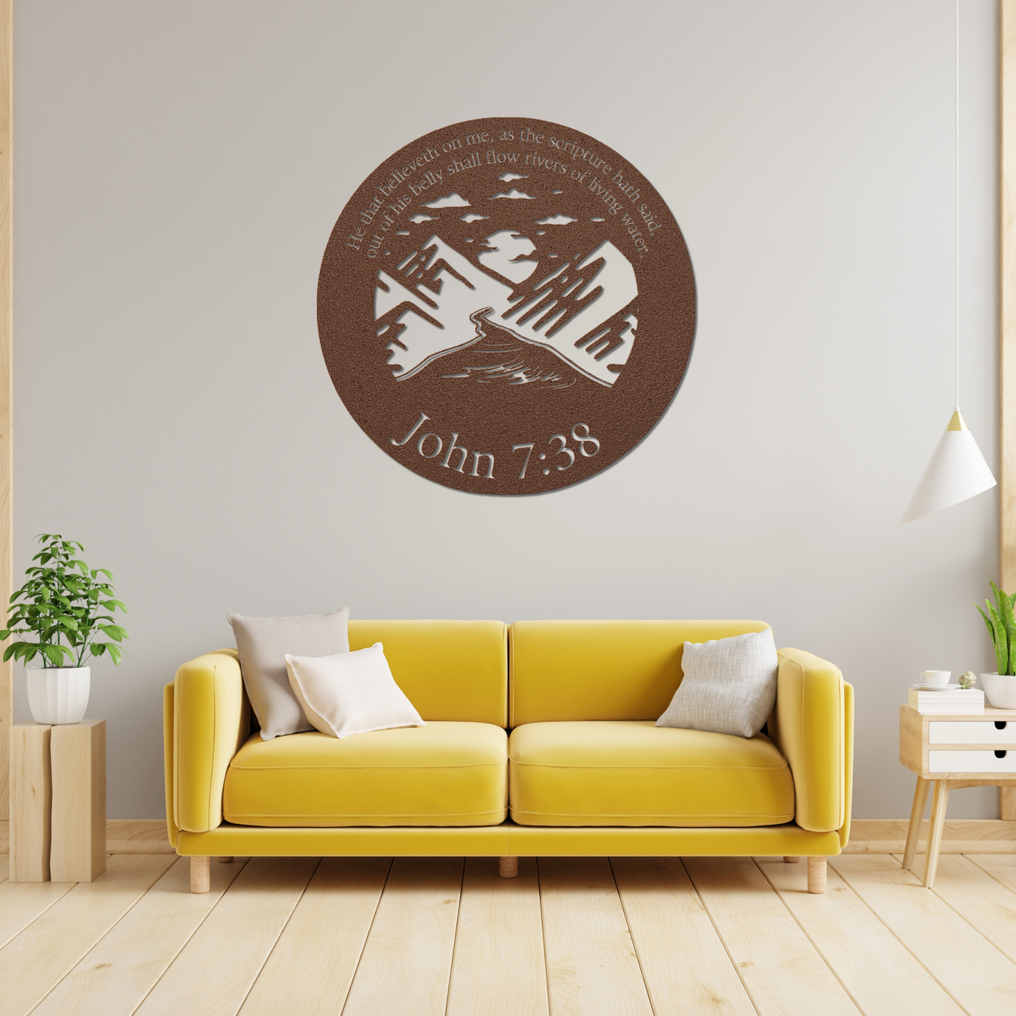 John 7:38 Living Water Metal Art