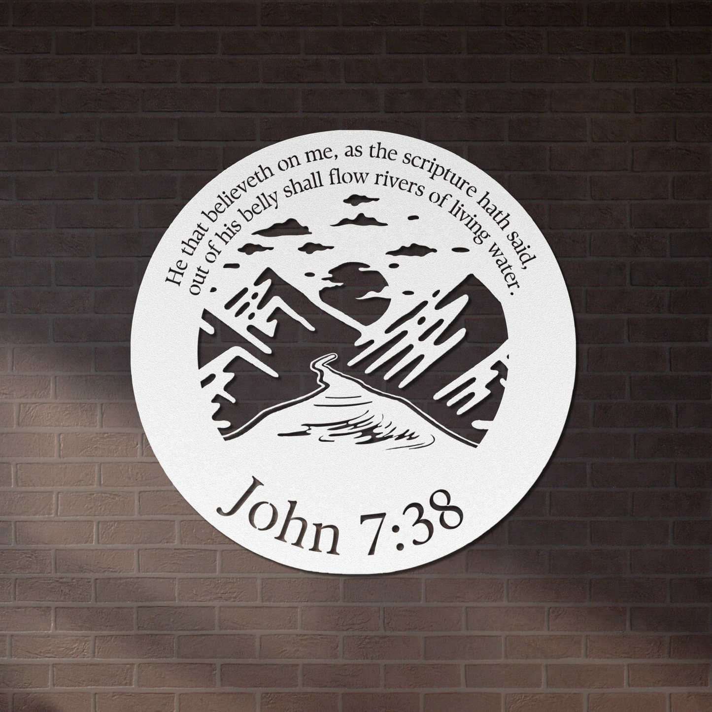 John 7:38 Living Water Metal Art