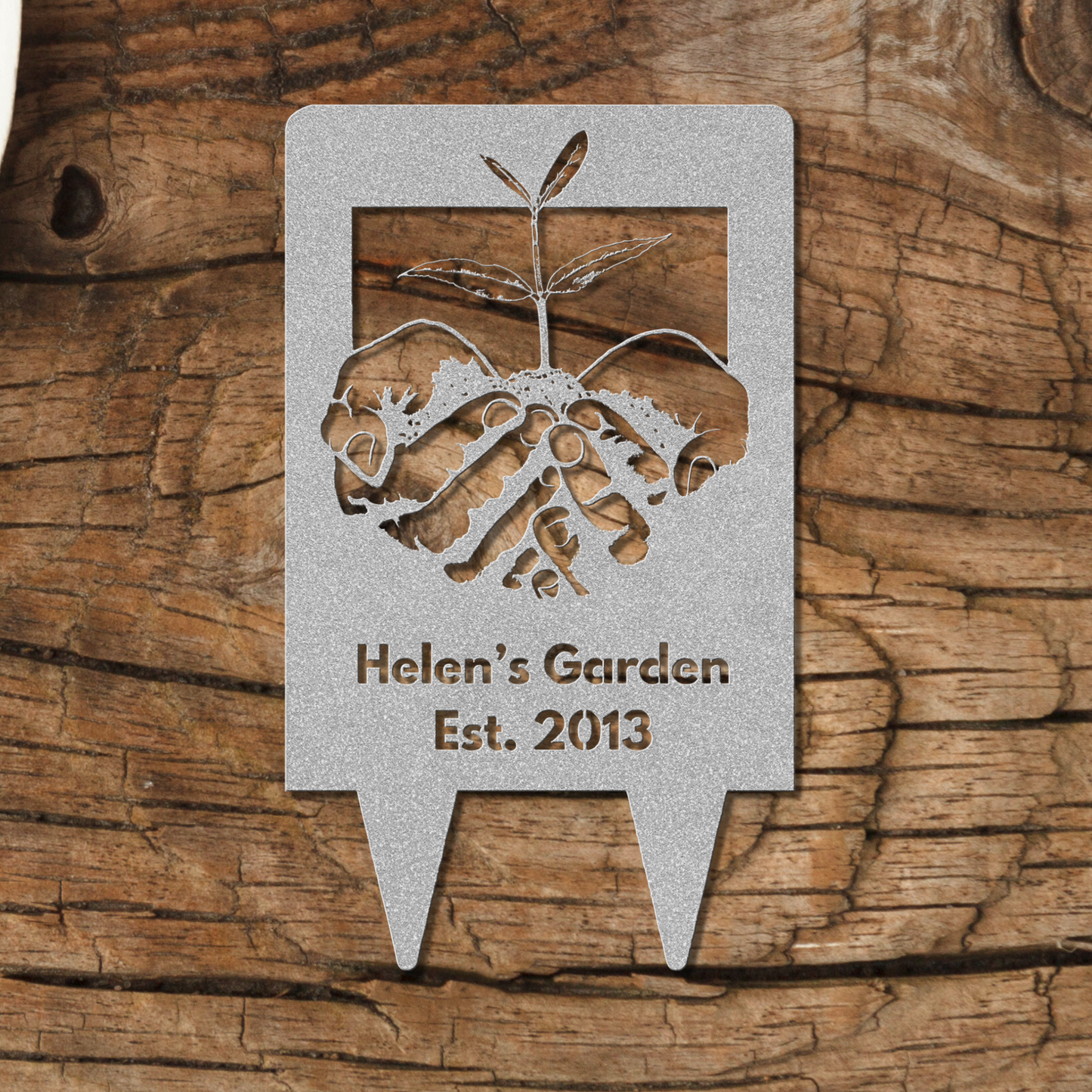 Personalized Metal Garden Sign with Stakes