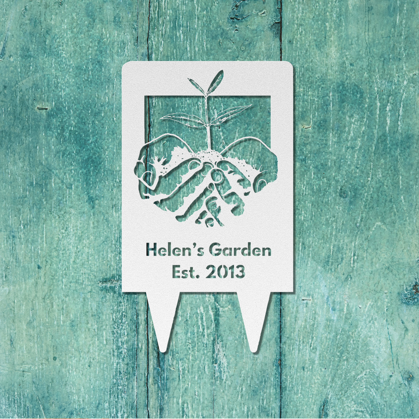 Personalized Metal Garden Sign with Stakes