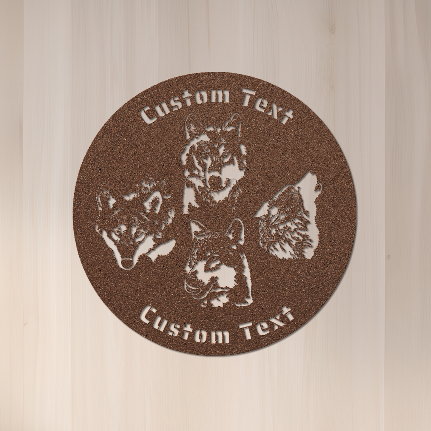 Personalized Wolves Metal Sign