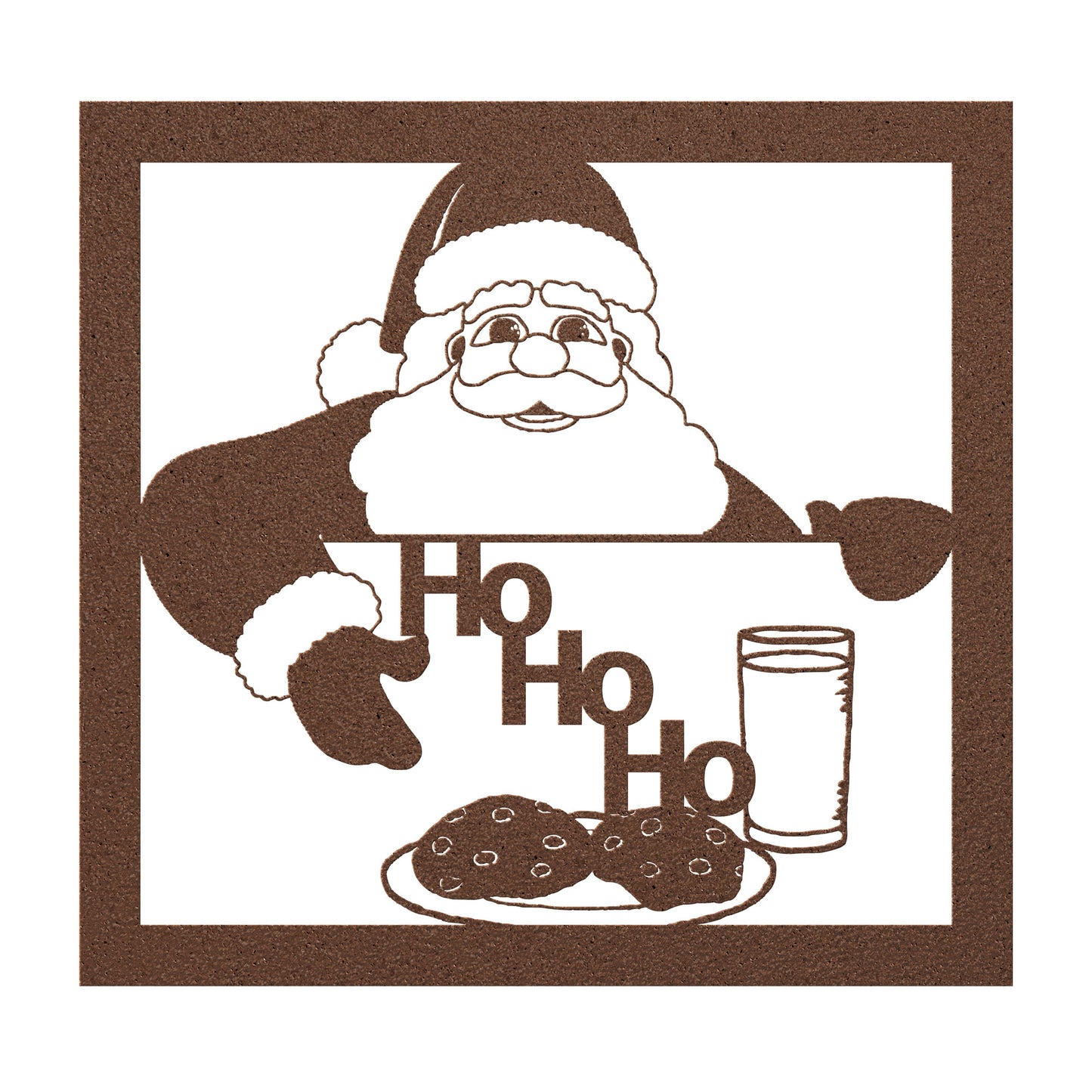Santa w/ Cookies Metal Art