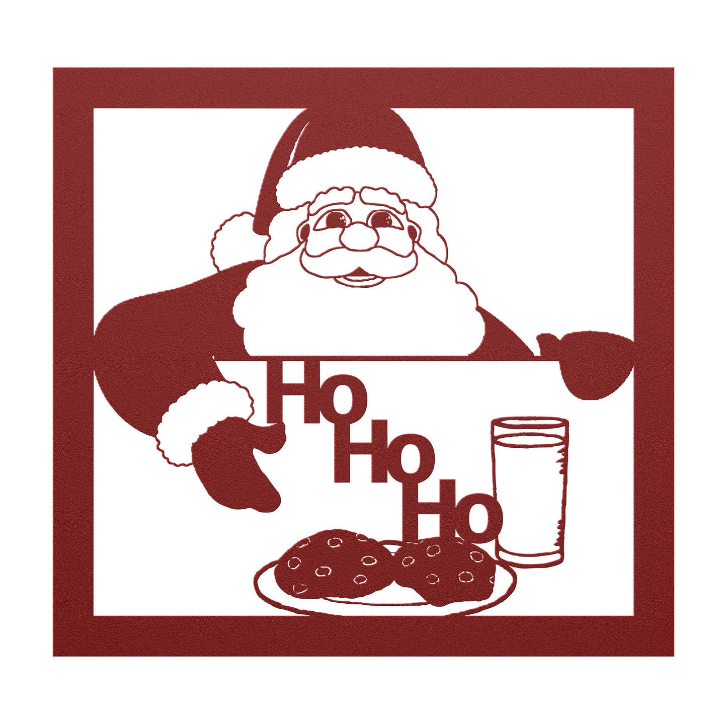 Santa w/ Cookies Metal Art