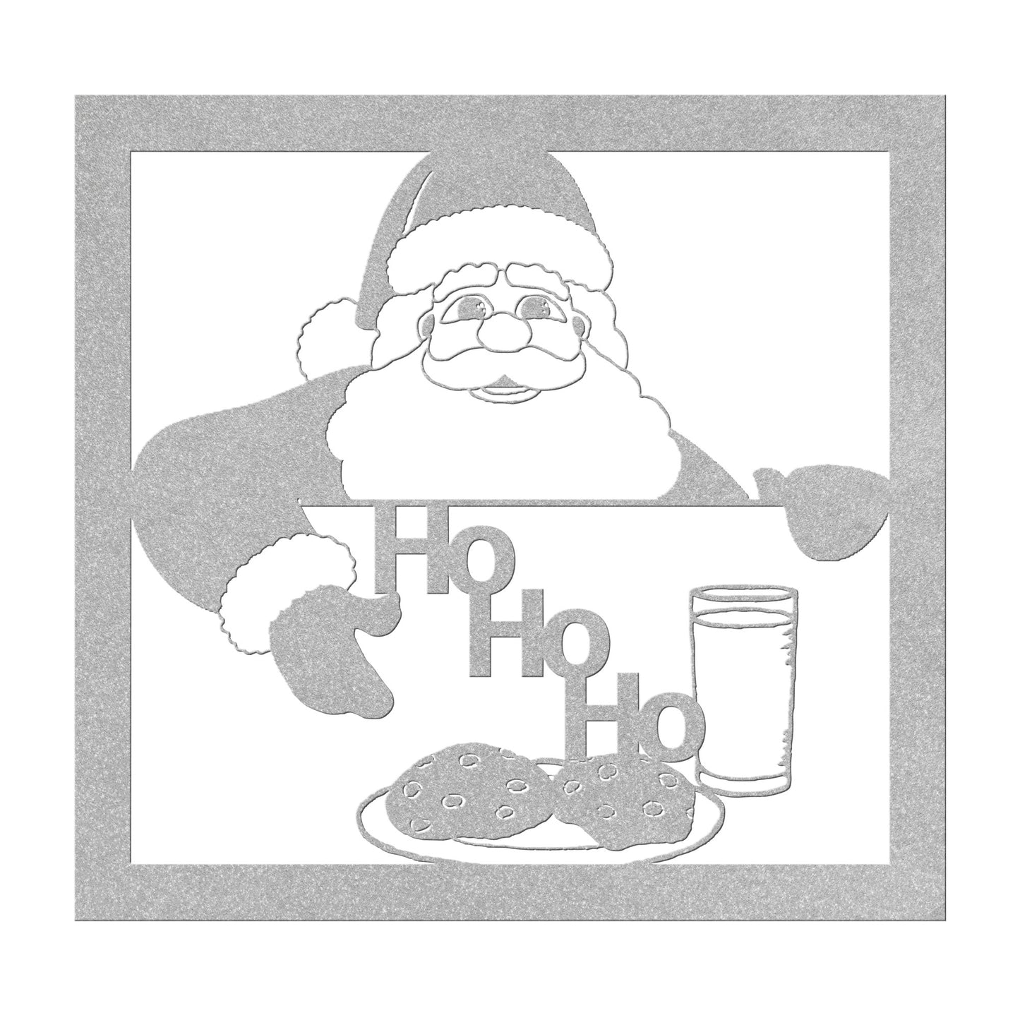 Santa w/ Cookies Metal Art