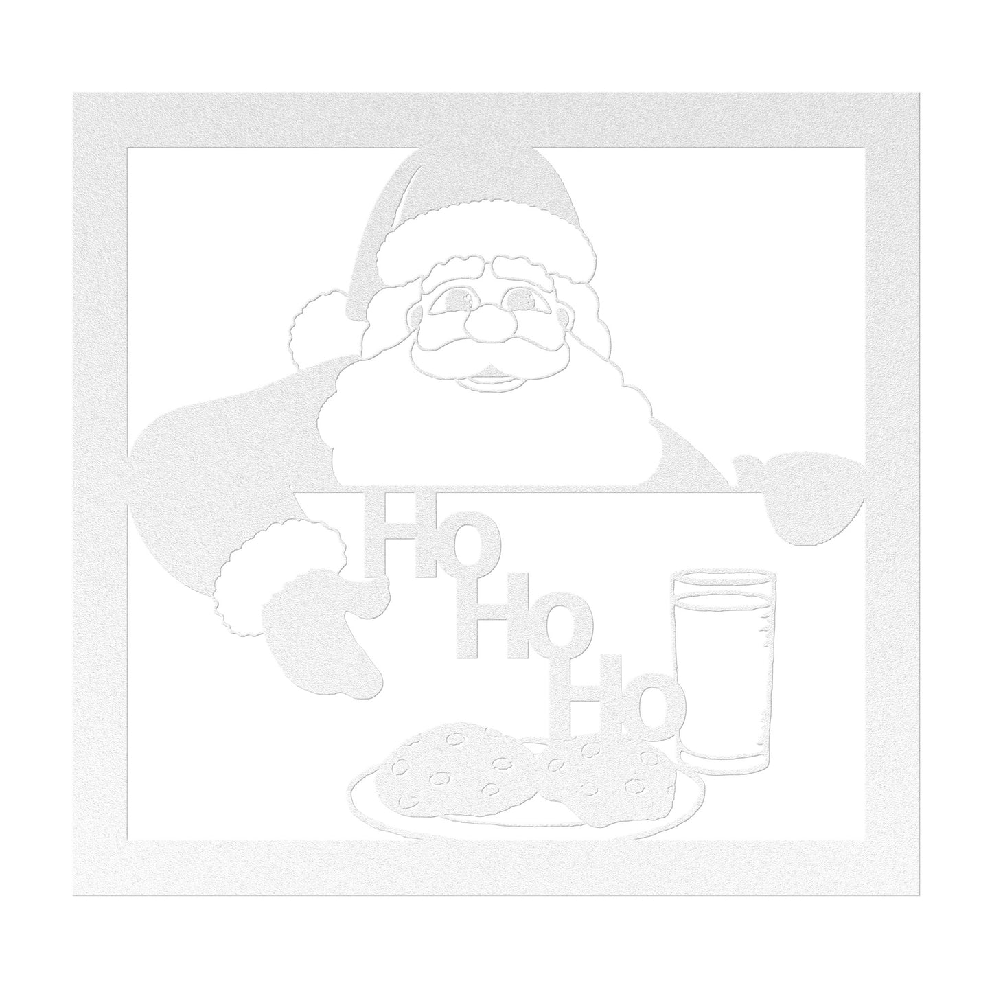 Santa w/ Cookies Metal Art