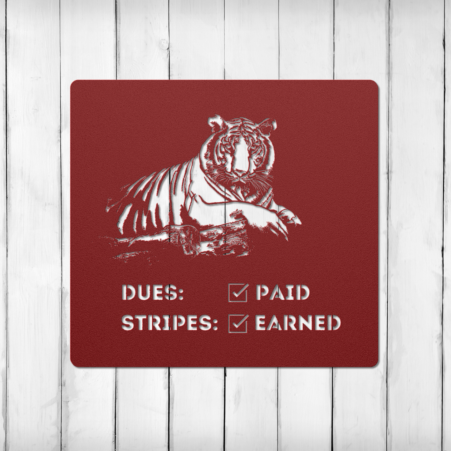 Tiger Metal Art (personalized upon request)